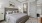a bed in a room