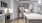 a kitchen with white cabinets
