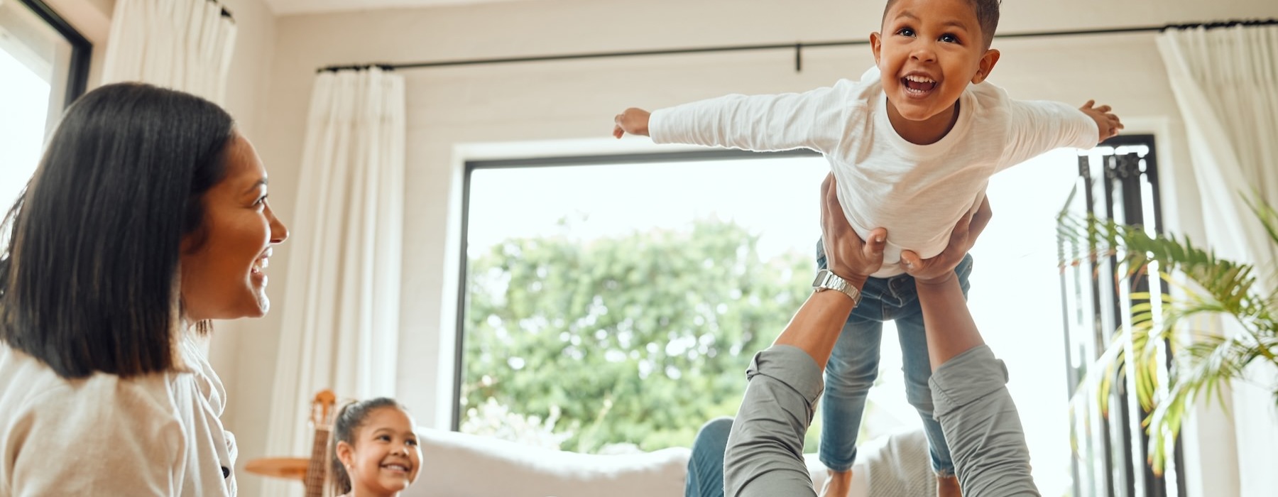 a family spending time together